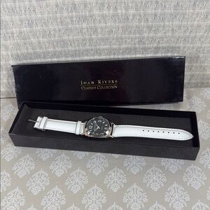 Joan Rivers Classic White and Black Watch - NWOT